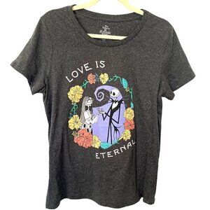 Disney Nightmare Before Christmas Jack Sally Love Is Eternal Graphic T Shirt L